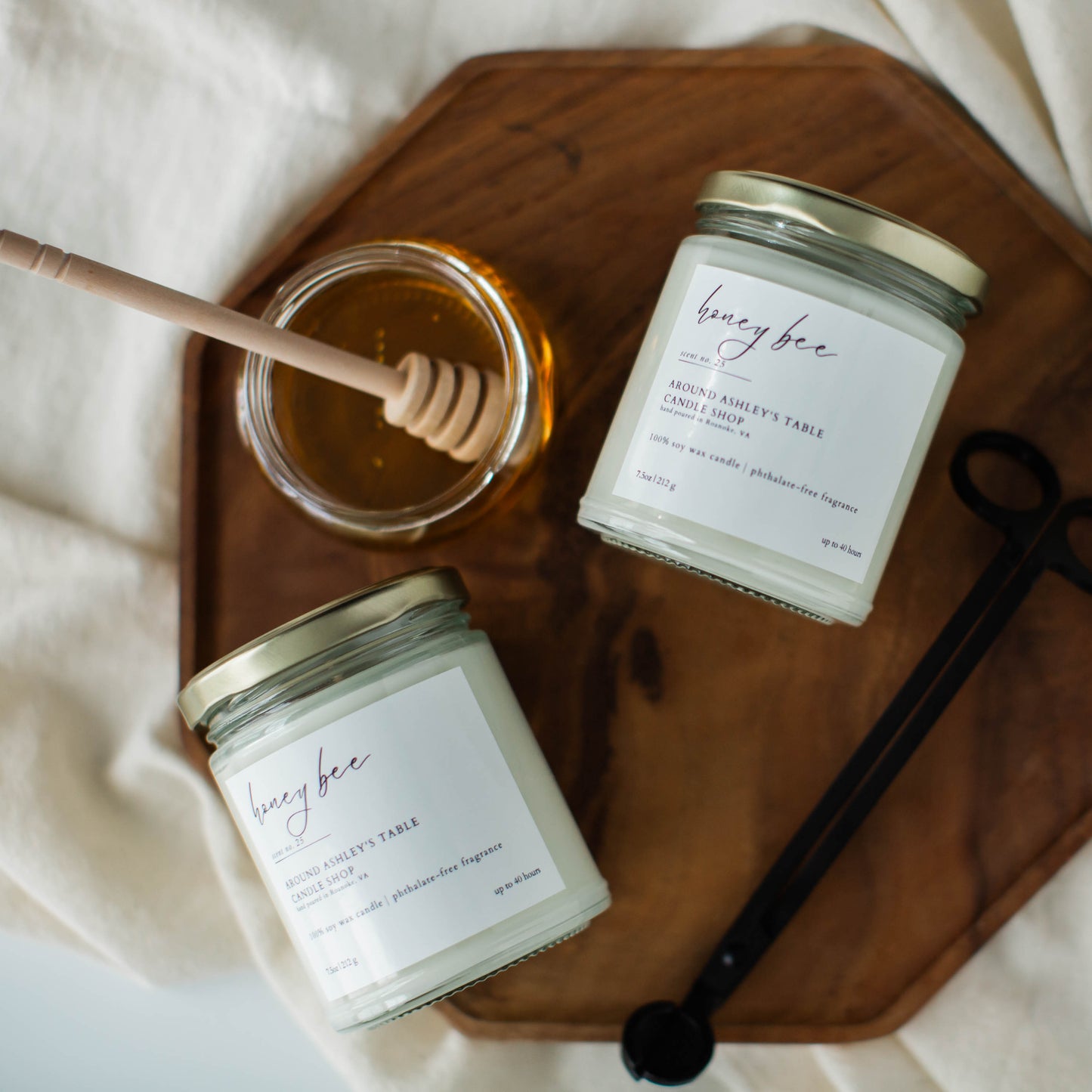 Honey Bee | 8 oz. Glass Jar Candle