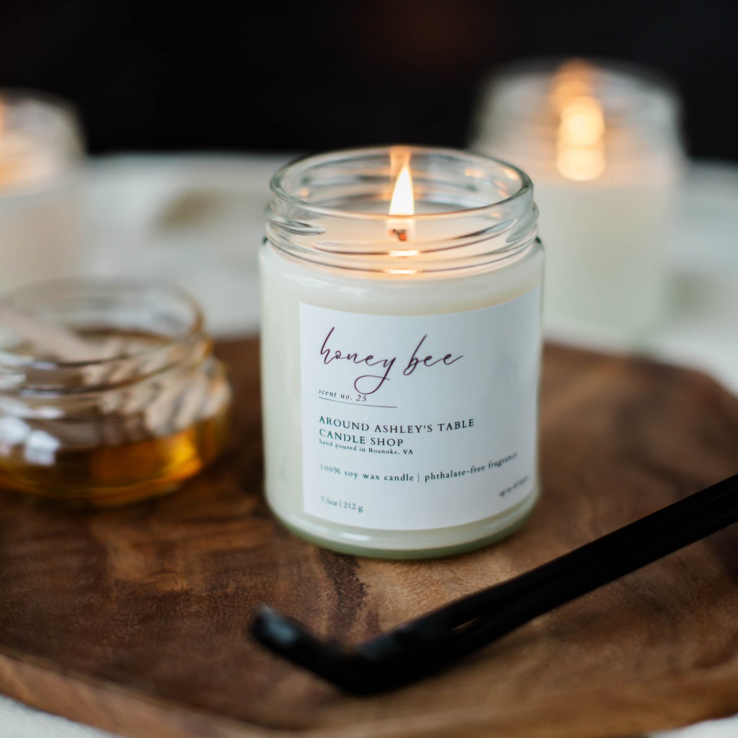 Honey Bee | 8 oz. Glass Jar Candle