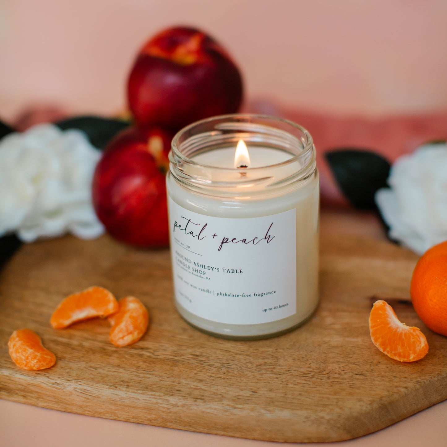 Petal + Peach | 8 oz. Soy Candle