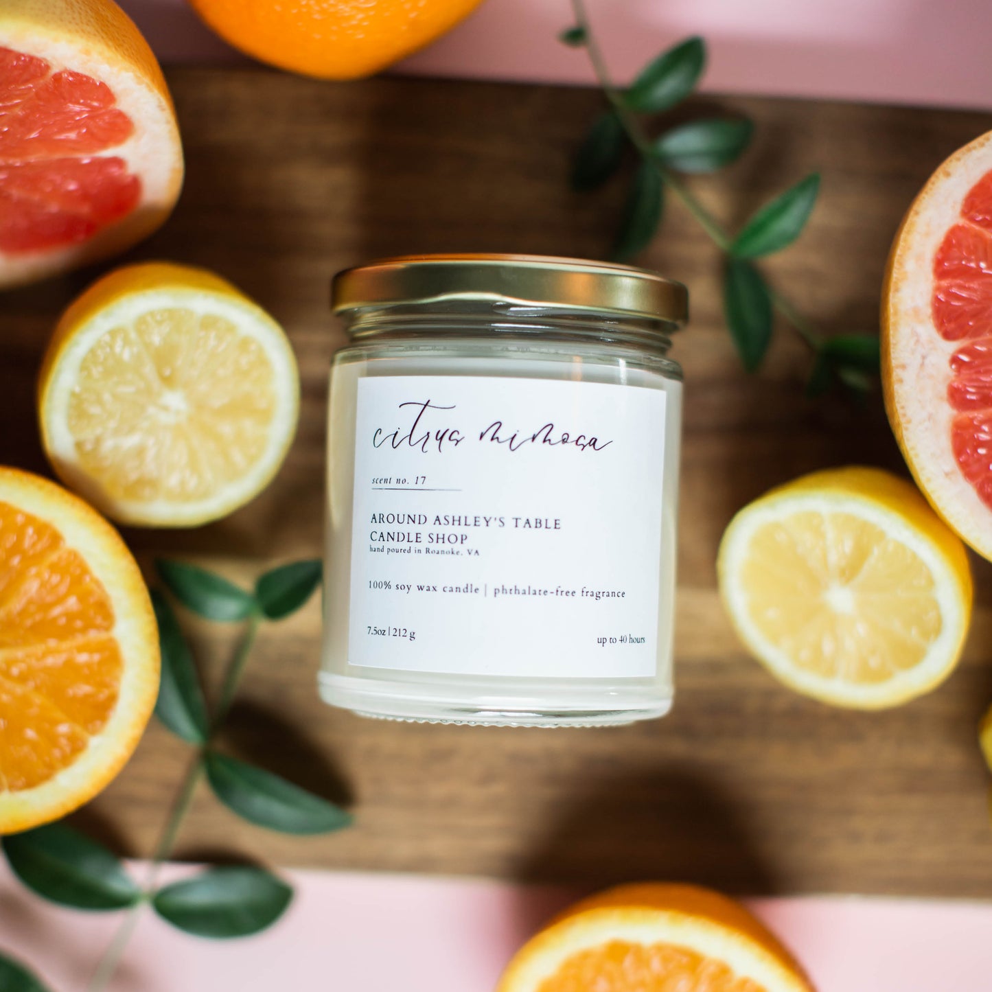 Citrus Mimosa | 8 oz. Glass Jar Candle