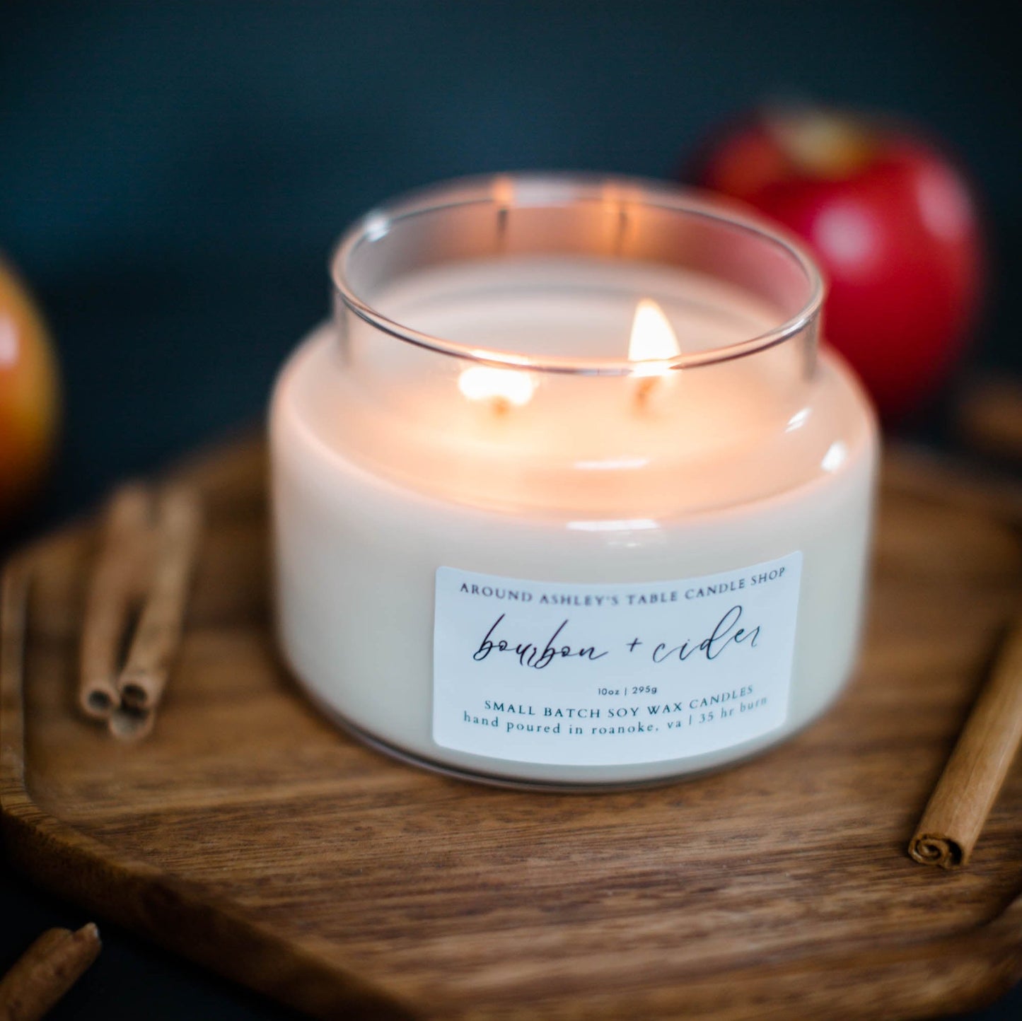 Bourbon + Cider | 10 oz. Soy Wax Apothecary Candle
