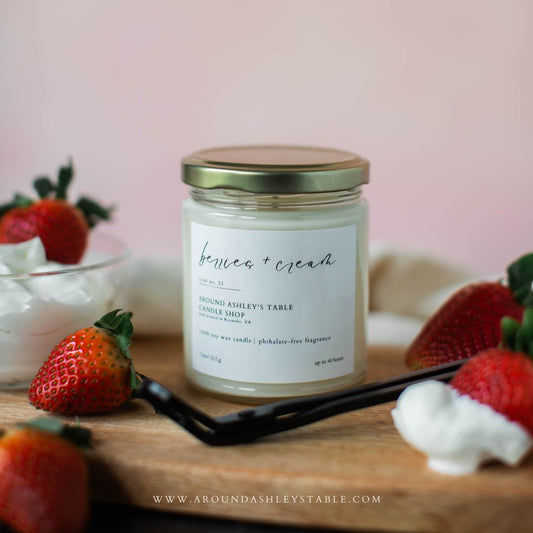 (Misfit) Berries + Cream 8 oz. Soy Wax Candle