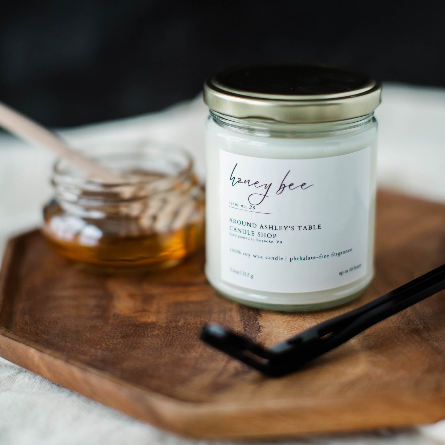 Honey Bee  |  8 oz. Glass Jar Candle