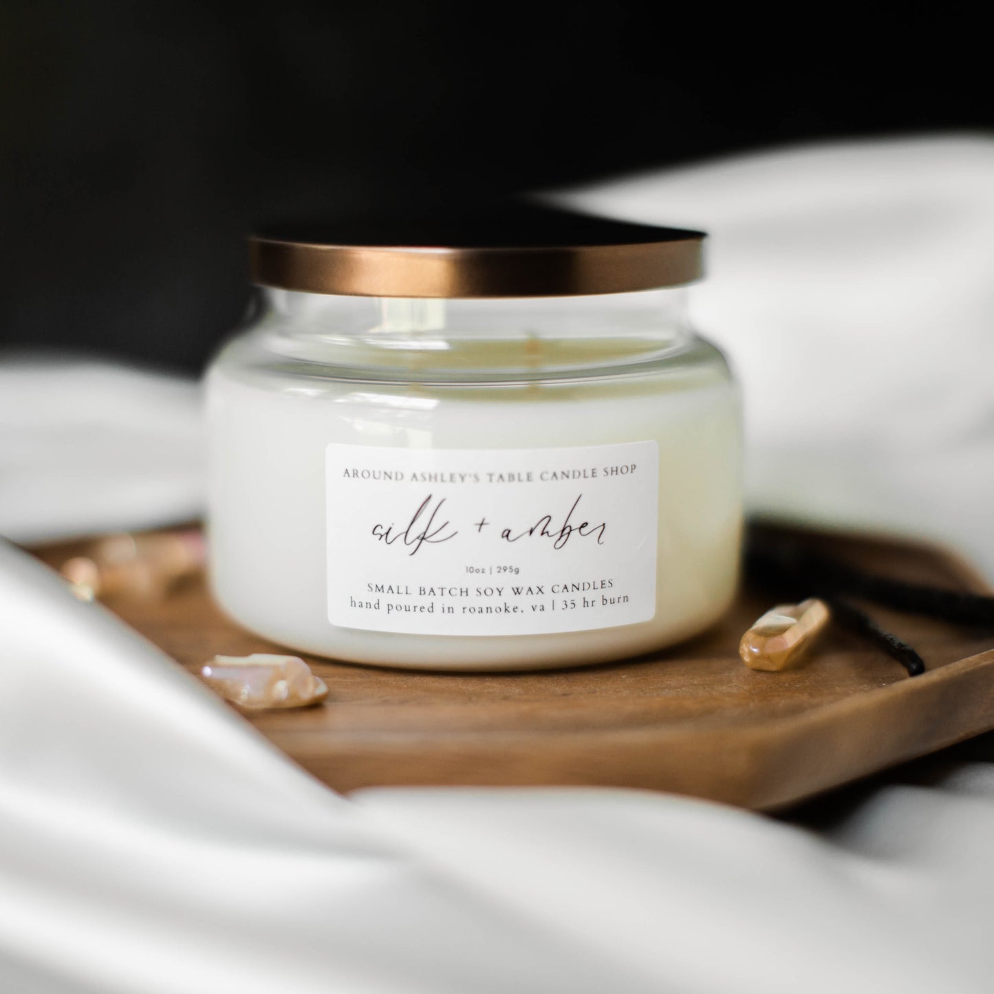 Silk + Amber | 10 oz. Soy Wax Apothecary Candle