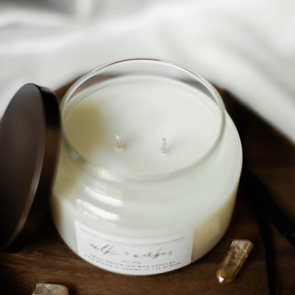 Silk + Amber | 10 oz. Soy Wax Apothecary Candle