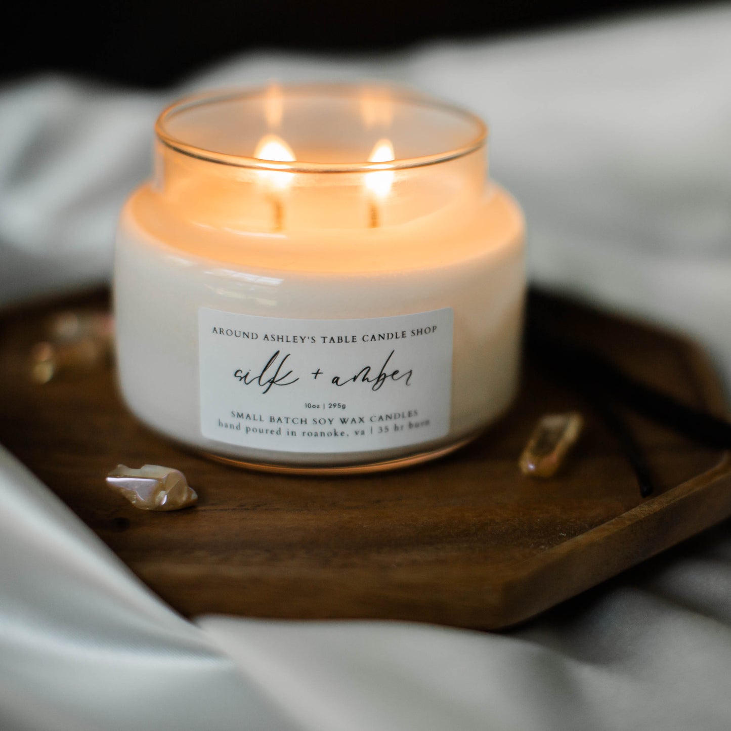 Silk + Amber | 10 oz. Soy Wax Apothecary Candle