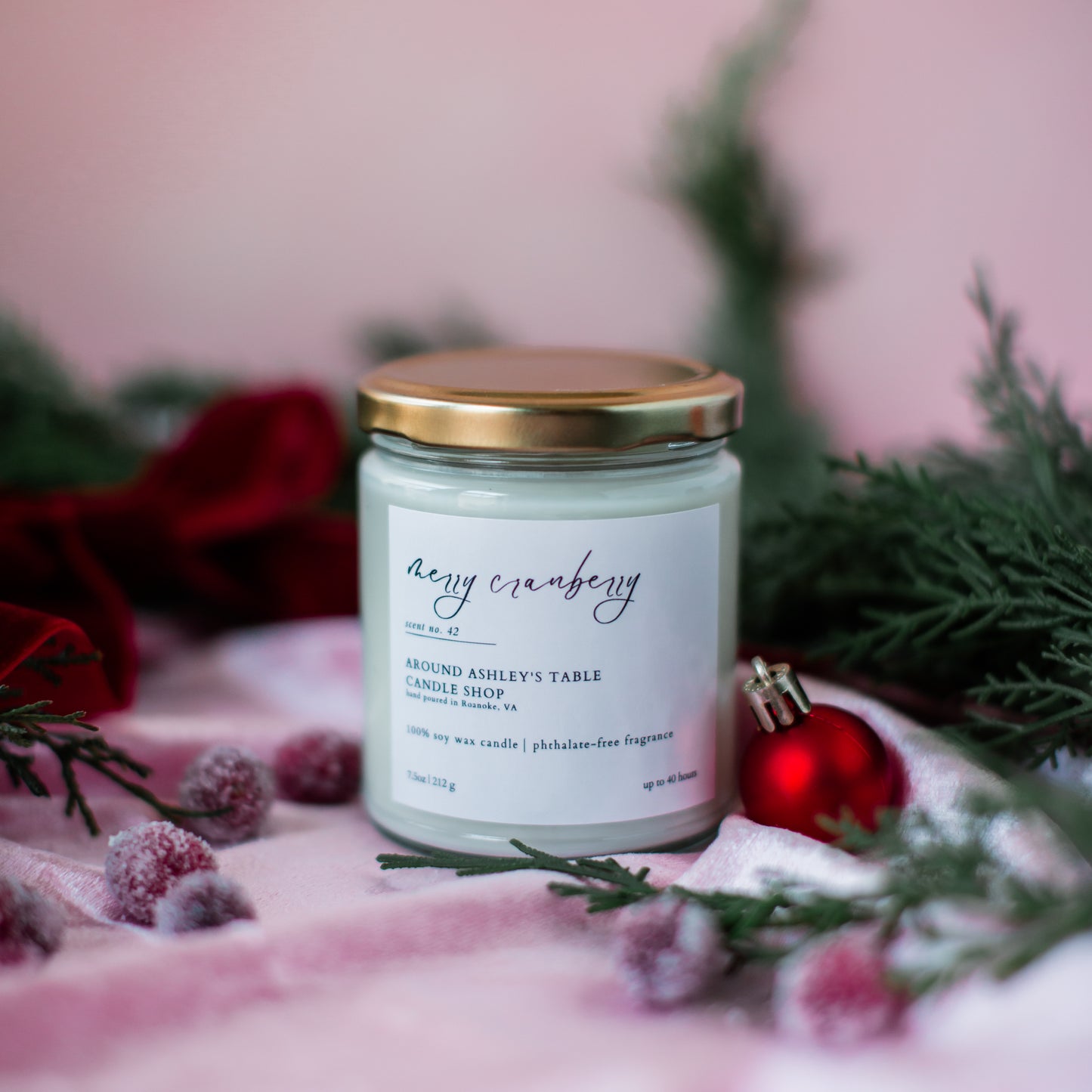 Merry Cranberry | 8 oz. Soy Wax Candle