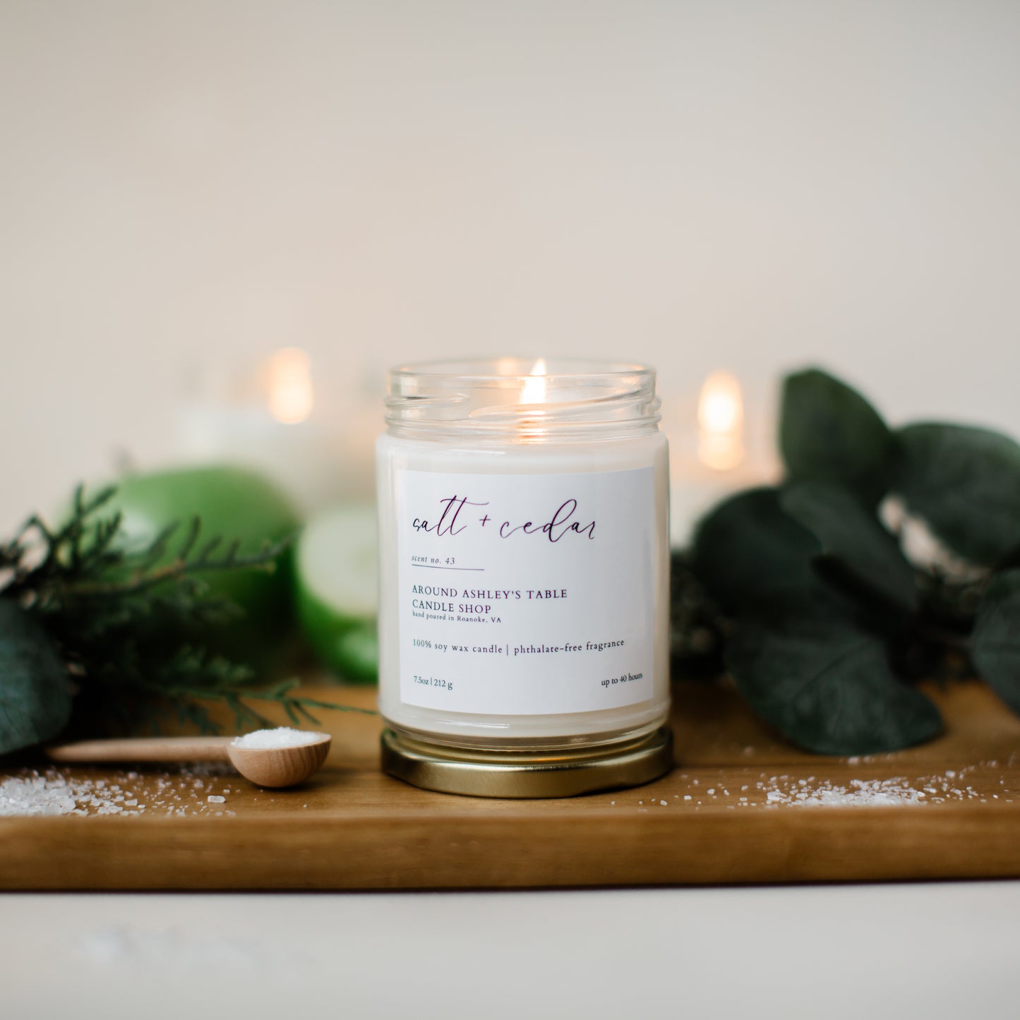 Salt + Cedar  |  8 oz. Soy Candle