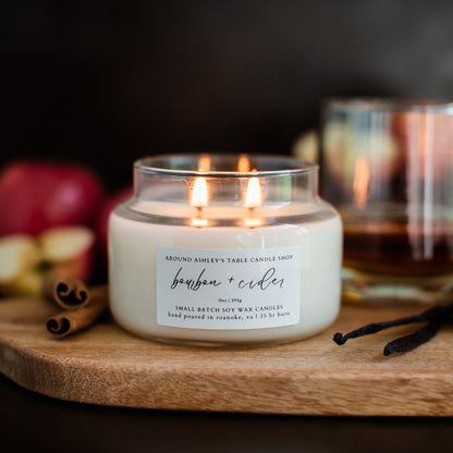 Bourbon + Cider | 10 oz. Soy Wax Apothecary Candle