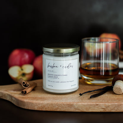 Bourbon + Cider | 8 oz. Soy Wax Candle